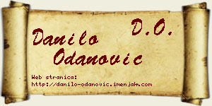 Danilo Odanović vizit kartica